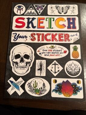 Sketch Your Sticker Peel-Off Sketchbook - Multicolor Stickers
